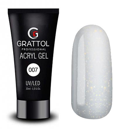 Grattol Acryl Gel, 30 ml (GTAG) (№7 (глиттер))