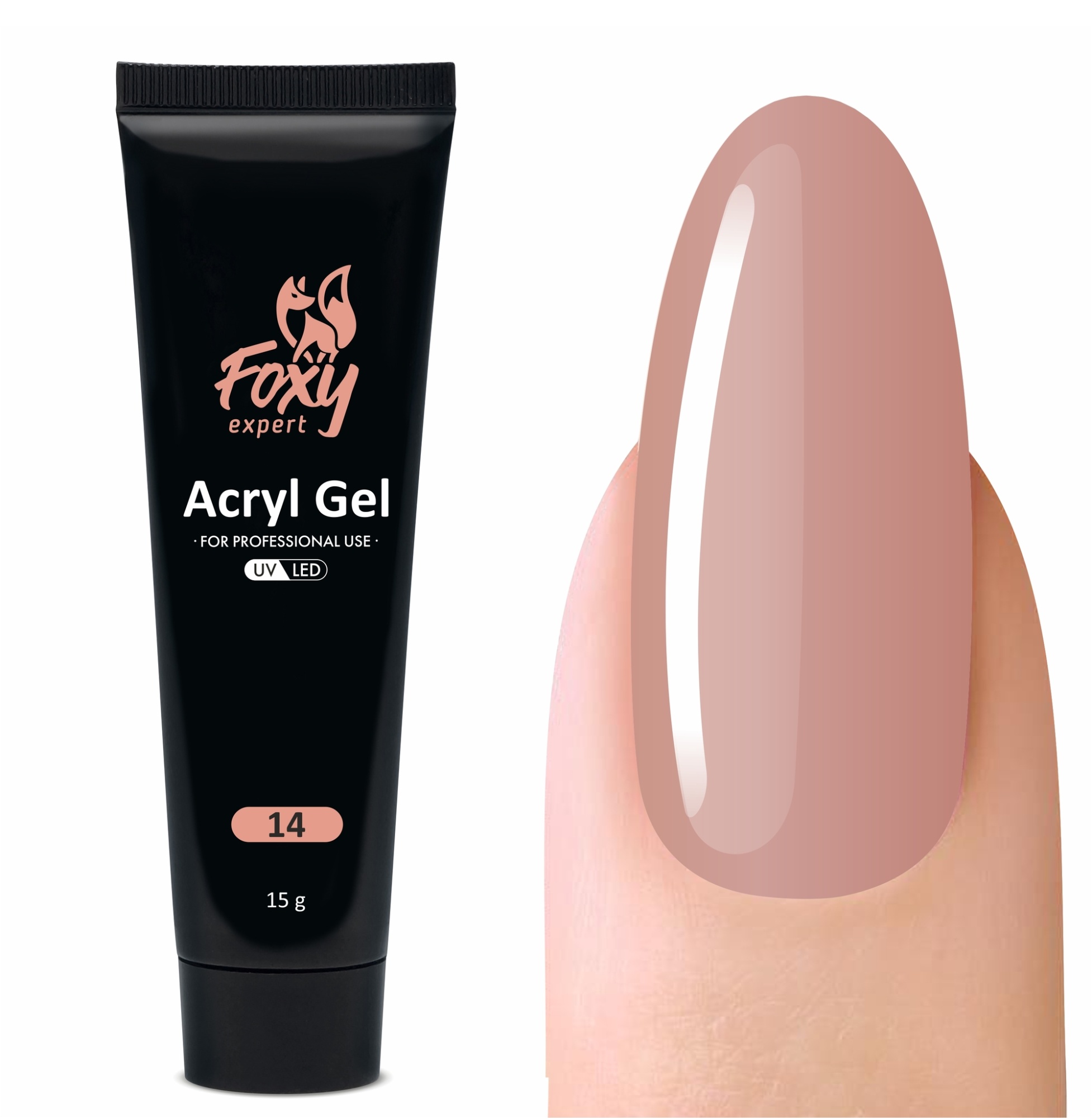 Foxy expert Акрил-гель (Acryl gel), 15 ml (№14)